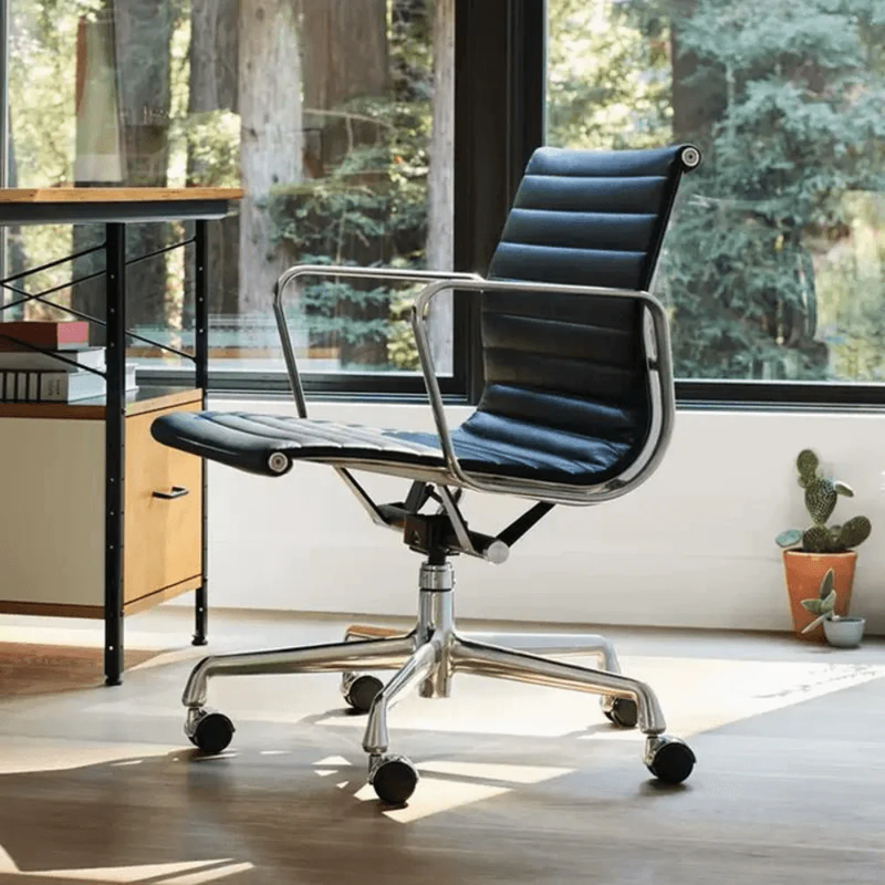 EC106-L EAMES Style Middle Back Office Leather Large Class Chair｜Ergonomic Executive Chair