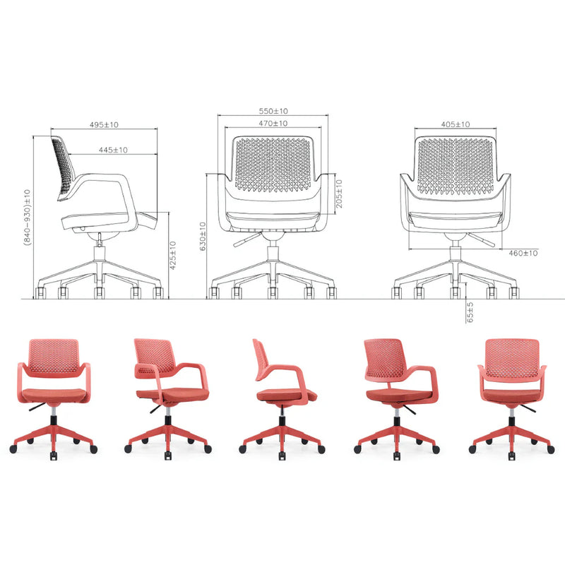 KH-001 Marry Middle Back Ergonomic Office Chair Computer Chair