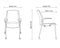 EF-31 Bene Educational Institution Writing Board Training Chair