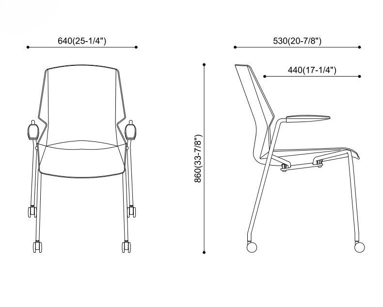 EF-31 Bene Educational Institution Writing Board Training Chair