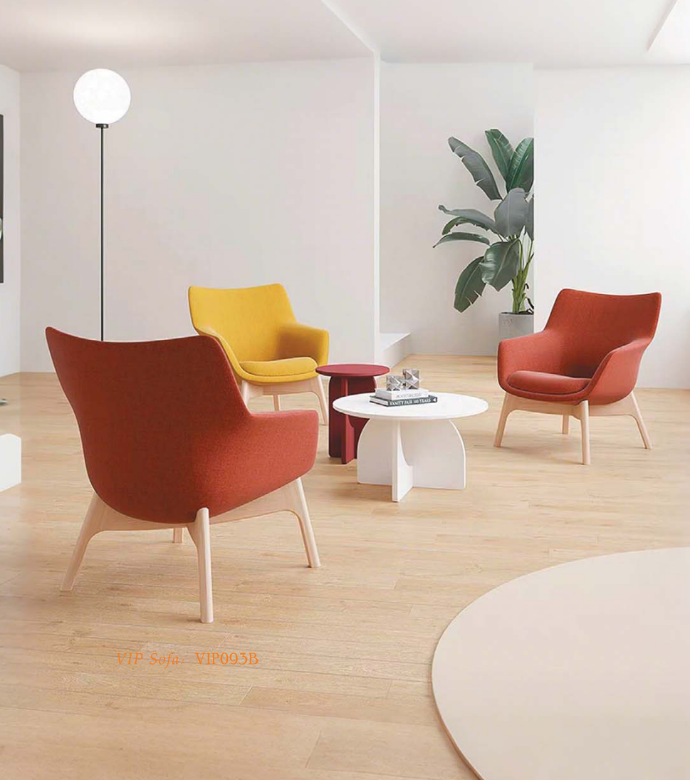 OL111006 四腳木製布藝休閒椅｜4-Leg Wooden Lounge Chair