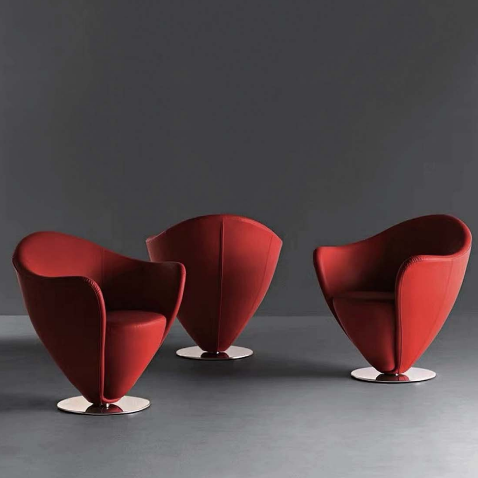 OL111042 水滴造型布藝休閒椅｜Droplet Fabric Lounge Chair