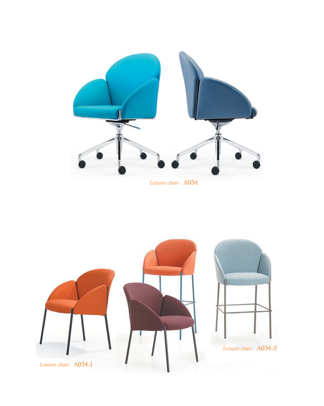 OL111069 四腳金屬布藝休閒椅｜4-Leg Metal Lounge Chair