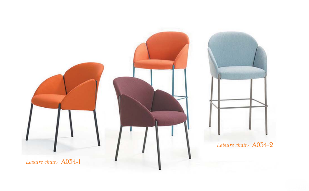 OL111069 四腳金屬布藝休閒椅｜4-Leg Metal Lounge Chair