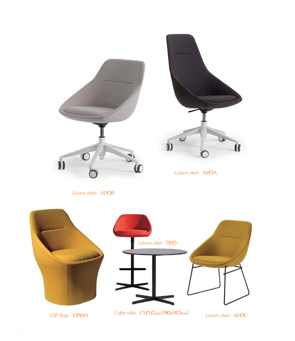 OL111075 人體工學弧背休閒椅｜Ergonomic Curved Lounge Chair