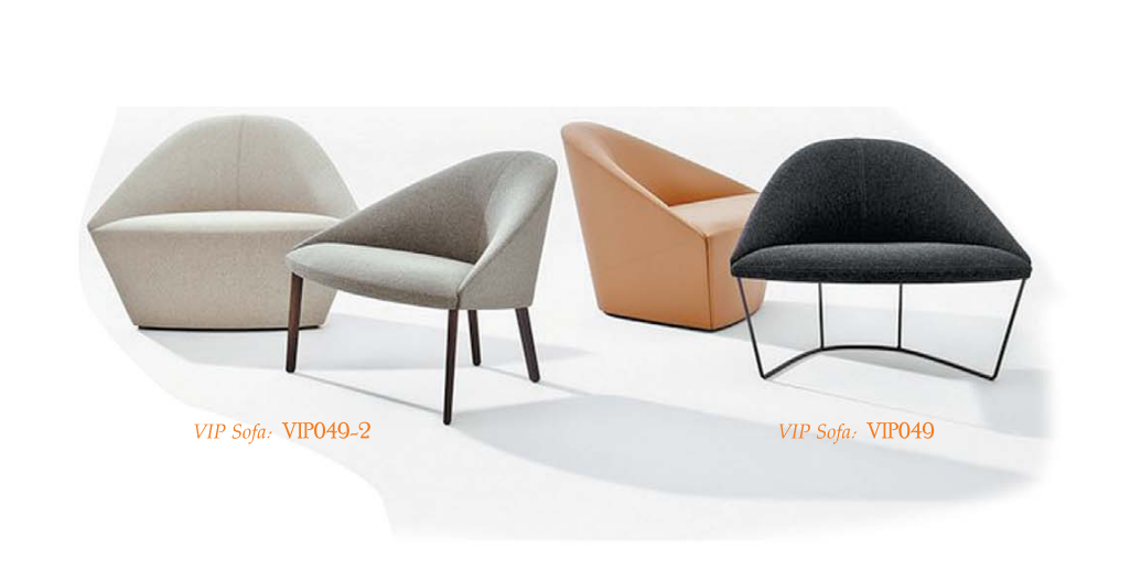 OL111076 低背弧形布藝休閒椅｜Low Back Curved Lounge Chair