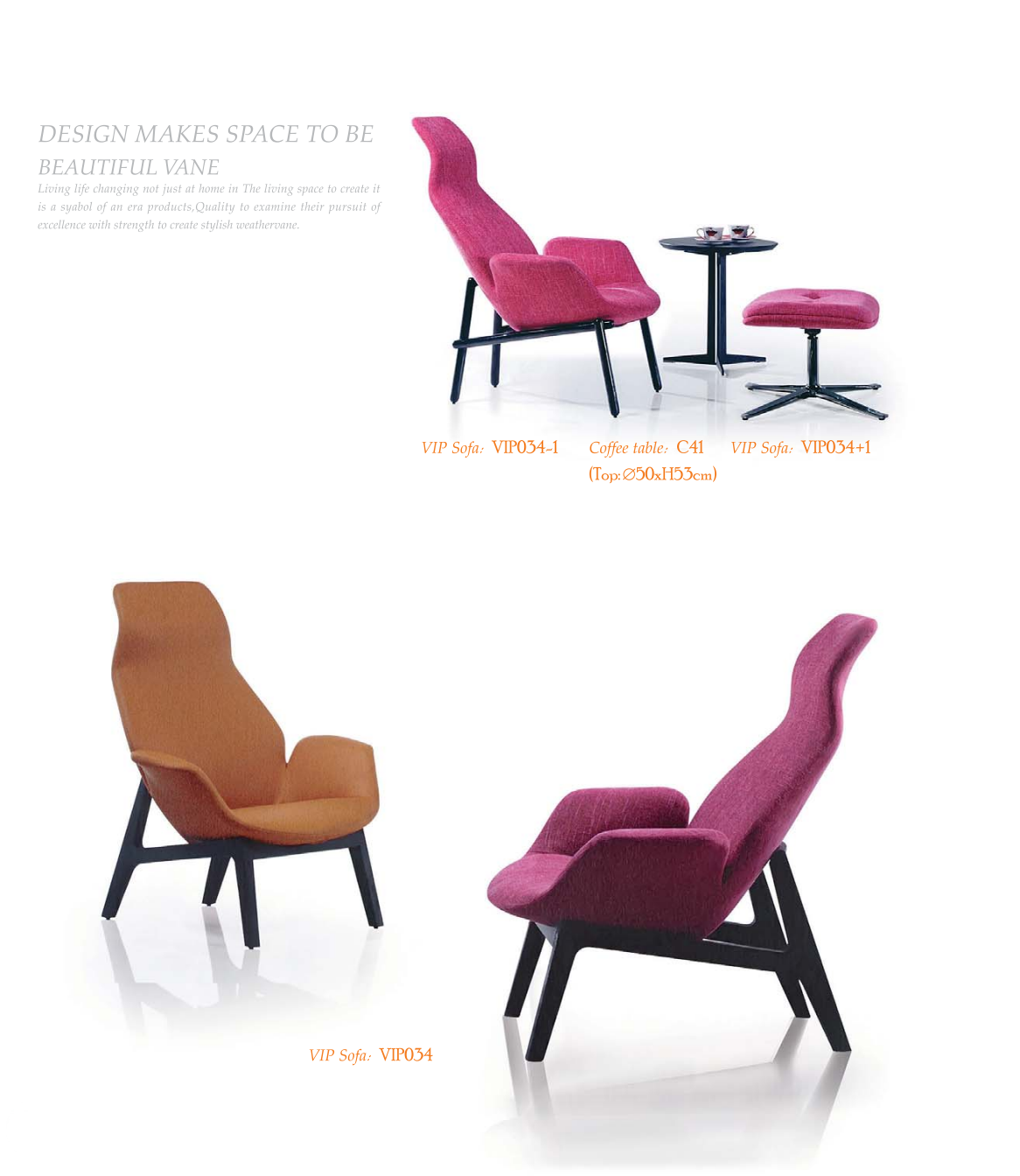 OL111084 斜角金屬腳休閒椅｜Splayed Metal Leg Lounge Chair