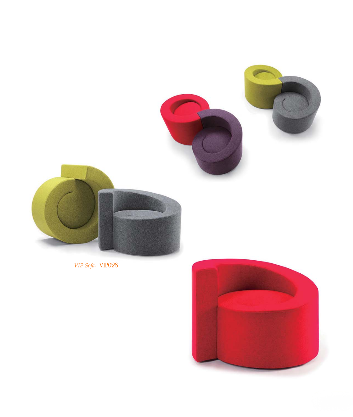 OL111085 自由曲線布藝休閒椅｜Freeform Fabric Lounge Chair