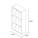 SST007 Tecno office thin edge stainless steel metal handle storage cabinet wardrobe