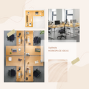 L-SHAPED UP STANDING DESK - Display Mobile Lift Table｜Portable Adjustable Height Desk 