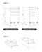 KM-BBF009 Duro three-layer steel filing cabinet movable lock design