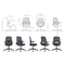 KH-002 L Fly back armrest - Ergonomic office chair computer chair