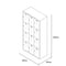 SST007 Tecno office thin edge stainless steel metal handle storage cabinet wardrobe