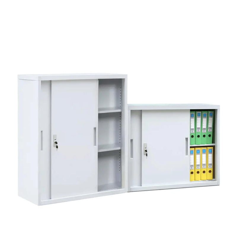 SST011 Puro Office Metal Steel Double Sliding Door File Cabinet
