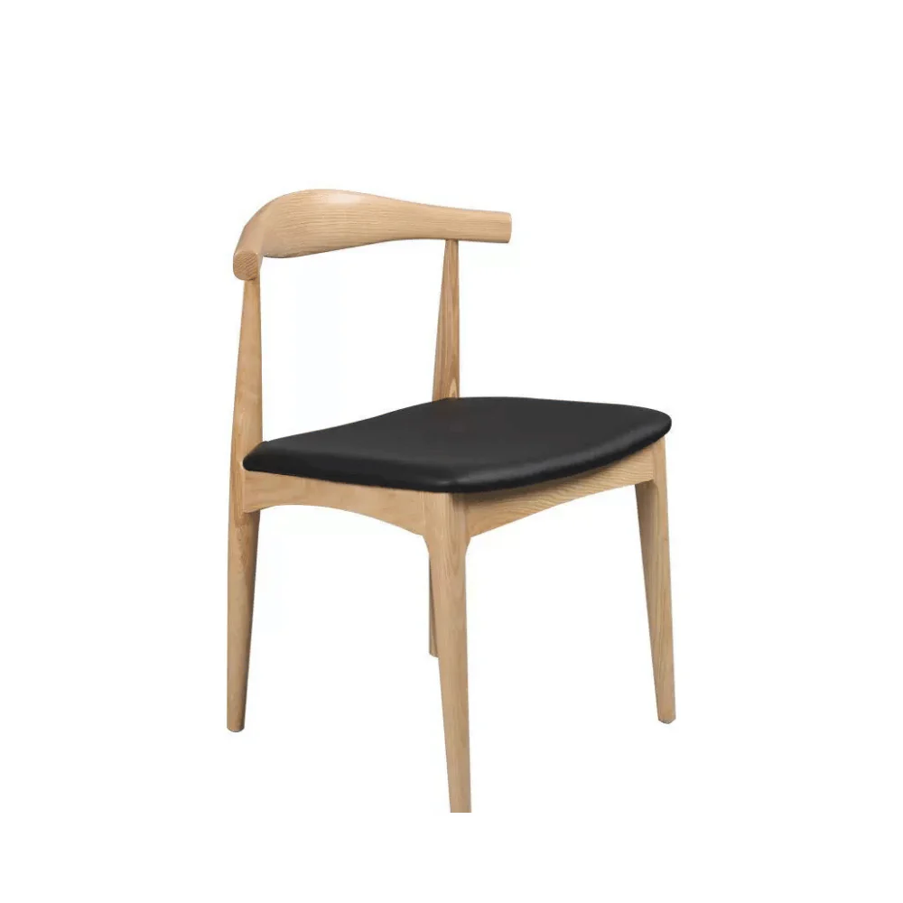 ST115 Cafe 時尚皮革座墊實木餐椅