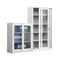 SST009 Line Office Metal Steel Double Glass Sliding Door File Cabinet