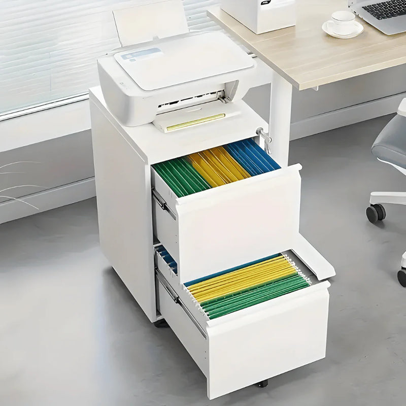 SST016 Solido Double-layer drawer Metal stainless steel movable drawer file cabinet
