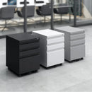 SST015 Statico three-layer drawer metal stainless steel movable drawer file cabinet