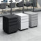 SST015 Statico three-layer drawer metal stainless steel movable drawer file cabinet