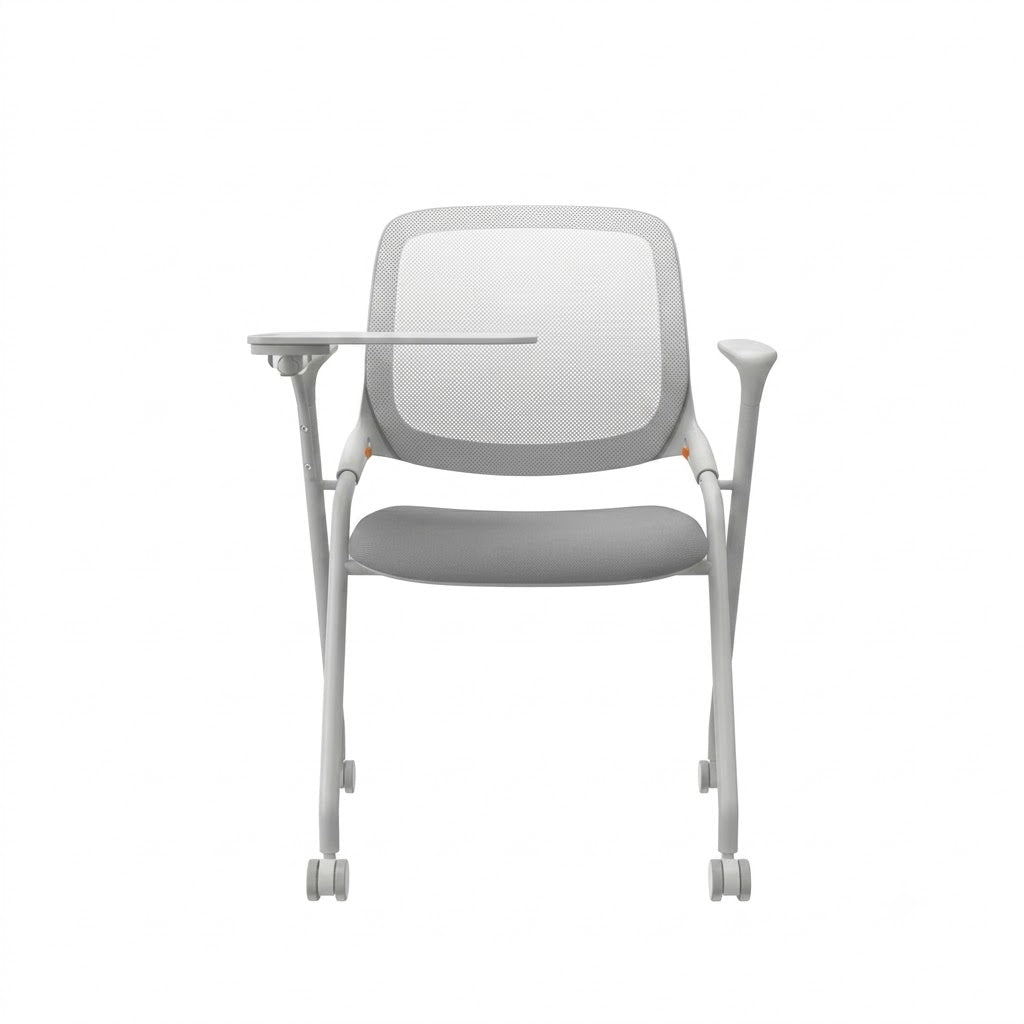 KEM039-G Legg Rotating Folding Writing Board Conference Chair | Multifunctional Stackable Meeting and Training Chair