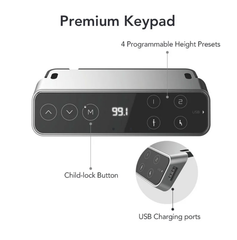 PROM STANDING DESK-Walnut_White (E7-02W)