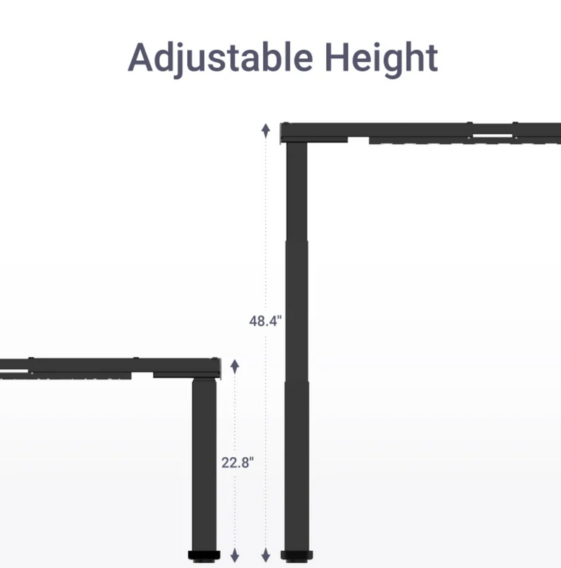 PROM STANDING DESK-Oak_White (E7-01W)