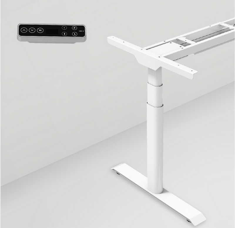 OVAL UP STANDING DESK-OAK_WHITE (E8-01W)