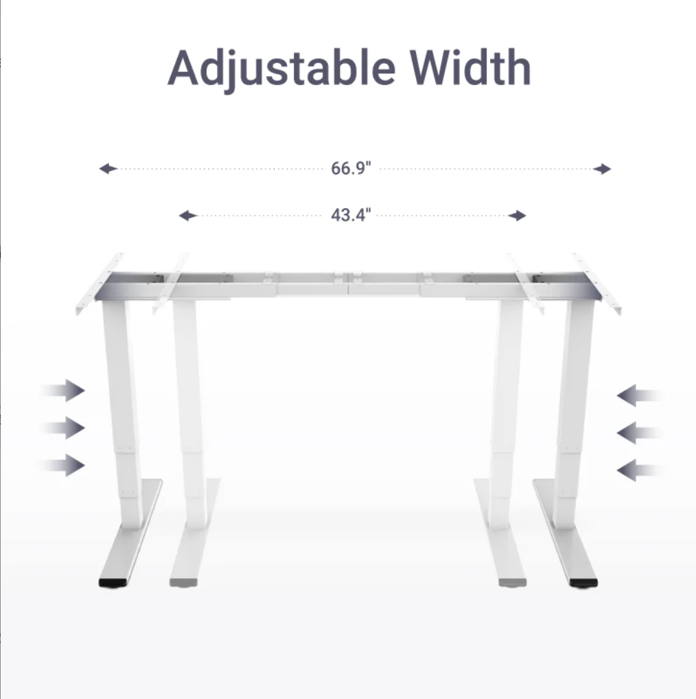 M Standing Desk - Black_White (EC3-03W)