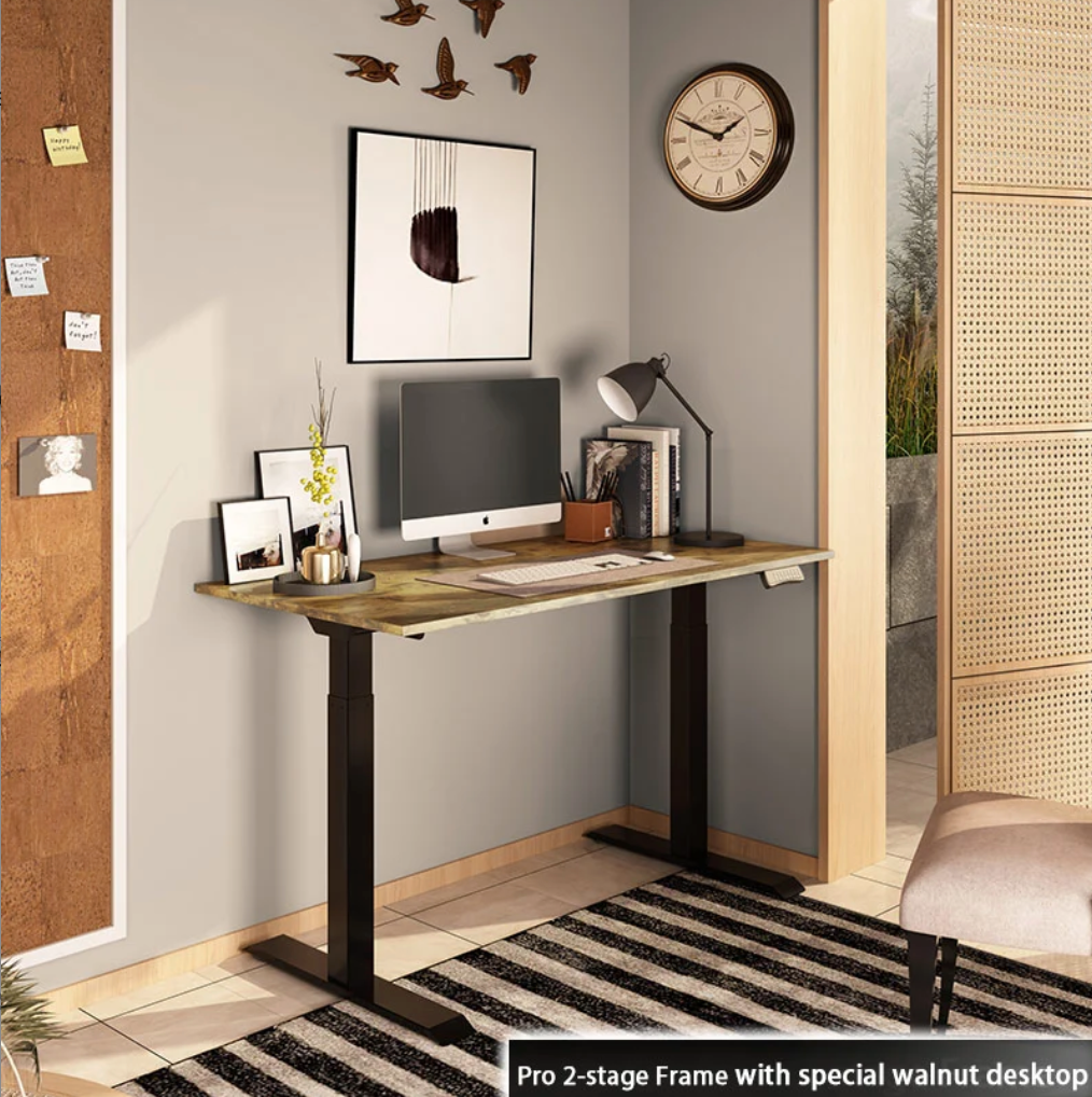 M Standing Desk - White_Black (EC3-02B)