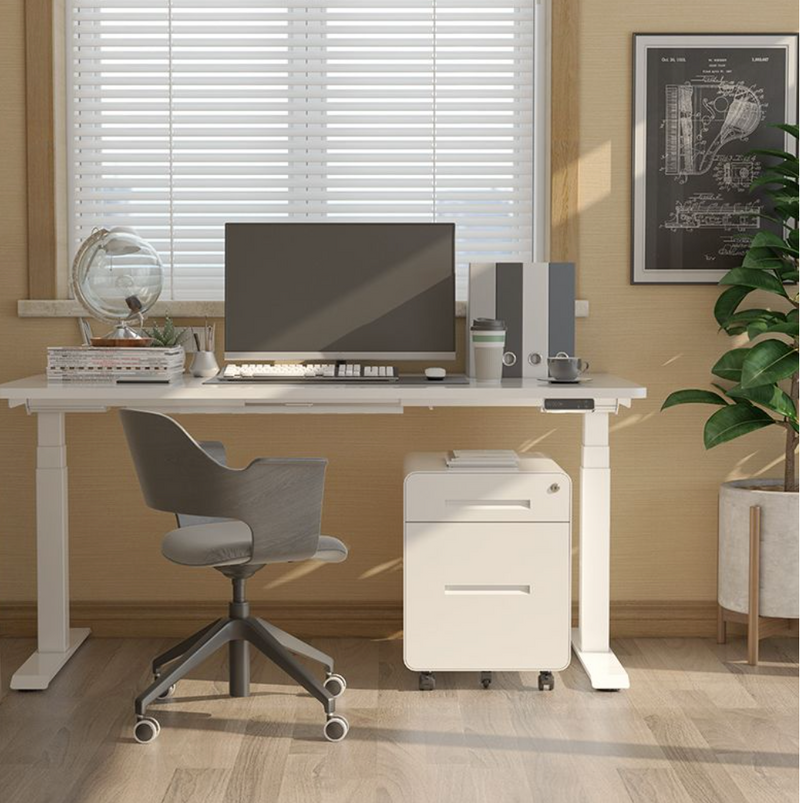 M Standing Desk - White_Black (EC3-02B)
