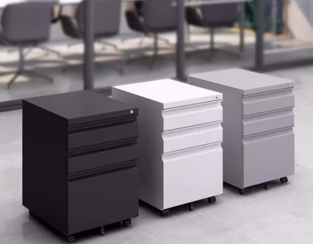 KM-BBF009 Duro three-layer steel filing cabinet movable lock design