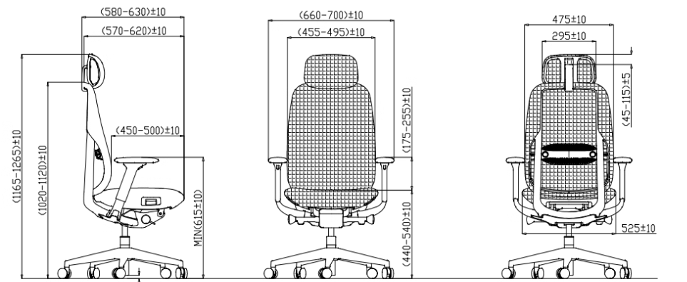 KEAC001B ACAMA 中背人體工學辦公椅電腦椅