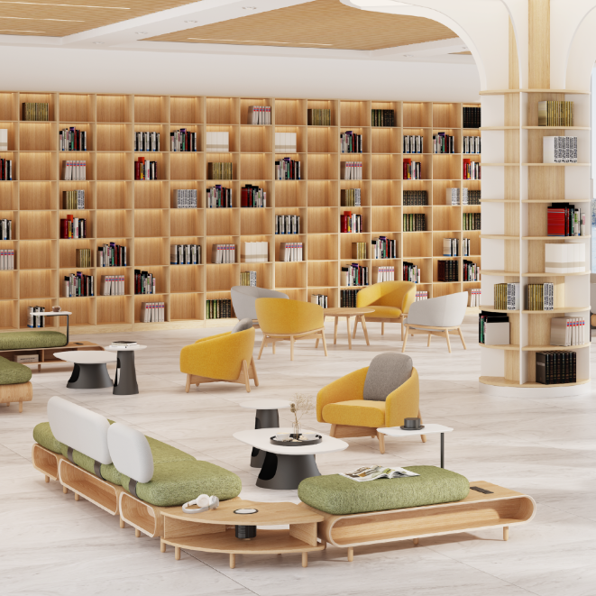 JT34075 公共圖書館傢俬｜兼顧耐用性與空間美學