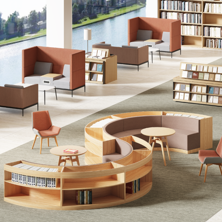 JT34080 智慧圖書館家具｜重新定義現代閱讀與學習體驗