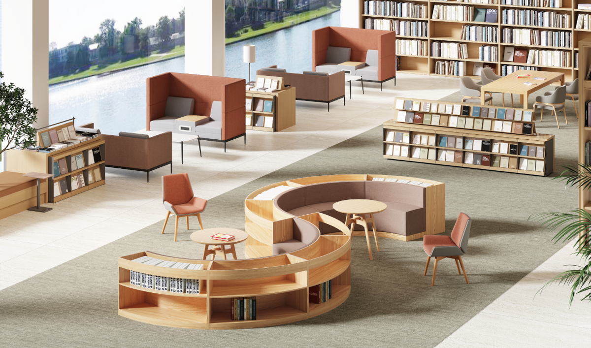 JT34080 智慧圖書館家具｜重新定義現代閱讀與學習體驗