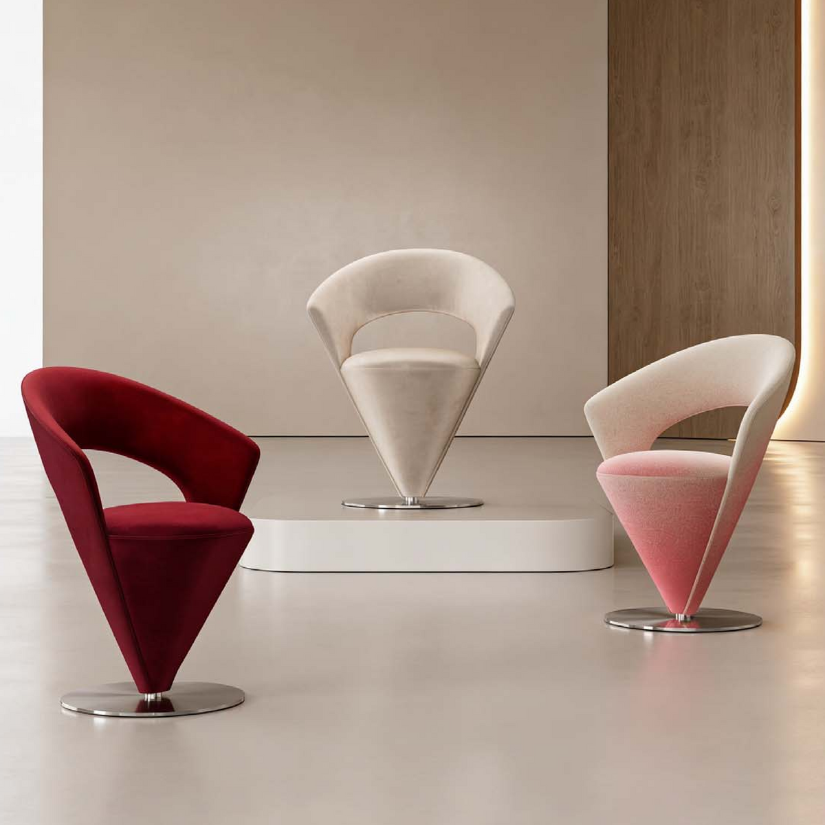 OL1110226 拼色設計布藝休閒椅｜Colour-Block Lounge Chair