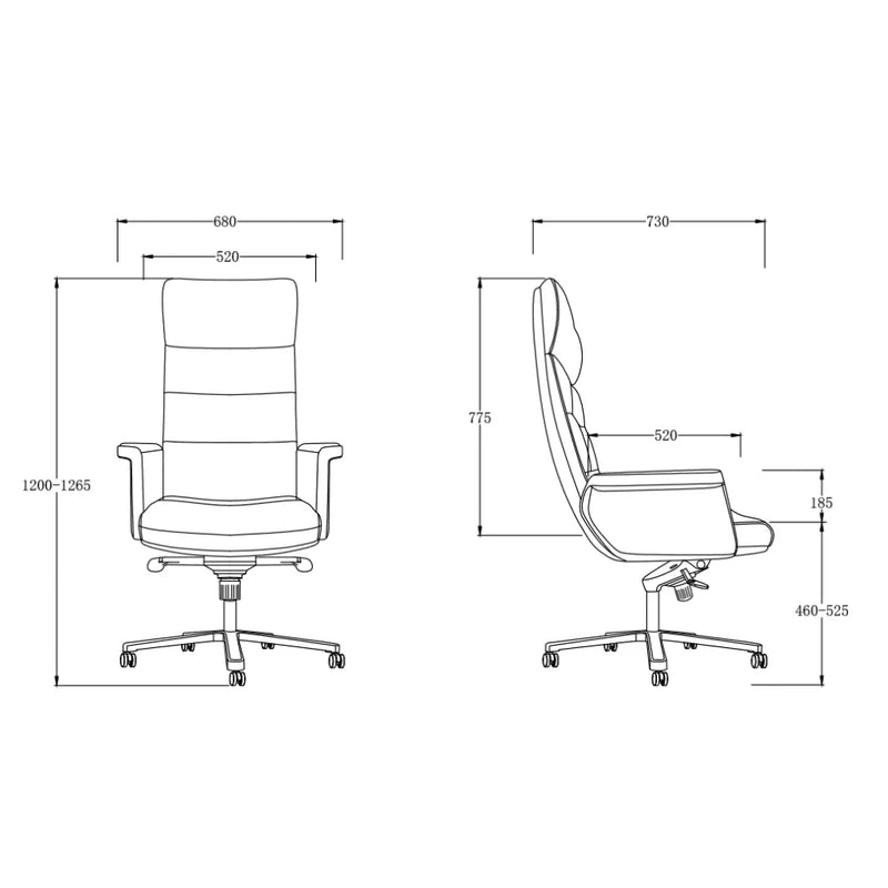 KH297 Atlante Fashion Large Class Chair | Luxury Leather Boss Chair