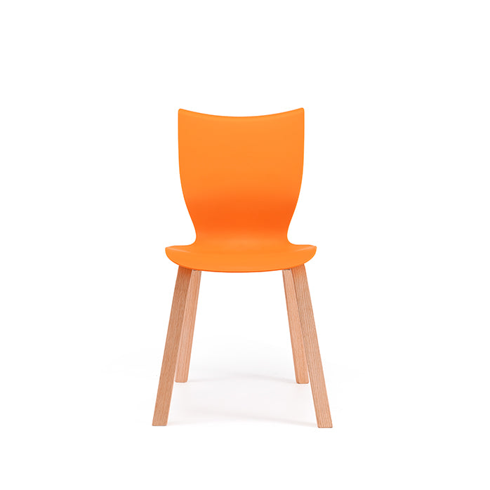 KQT-201D Tower Wooden Leg Plastic Chair