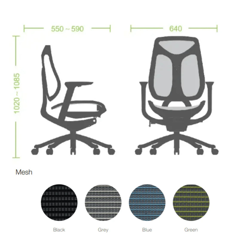 GT007A-L IMOVE ergonomic office chair with mid-back full mesh fabric Computer chair｜Ergonomic Office Chair