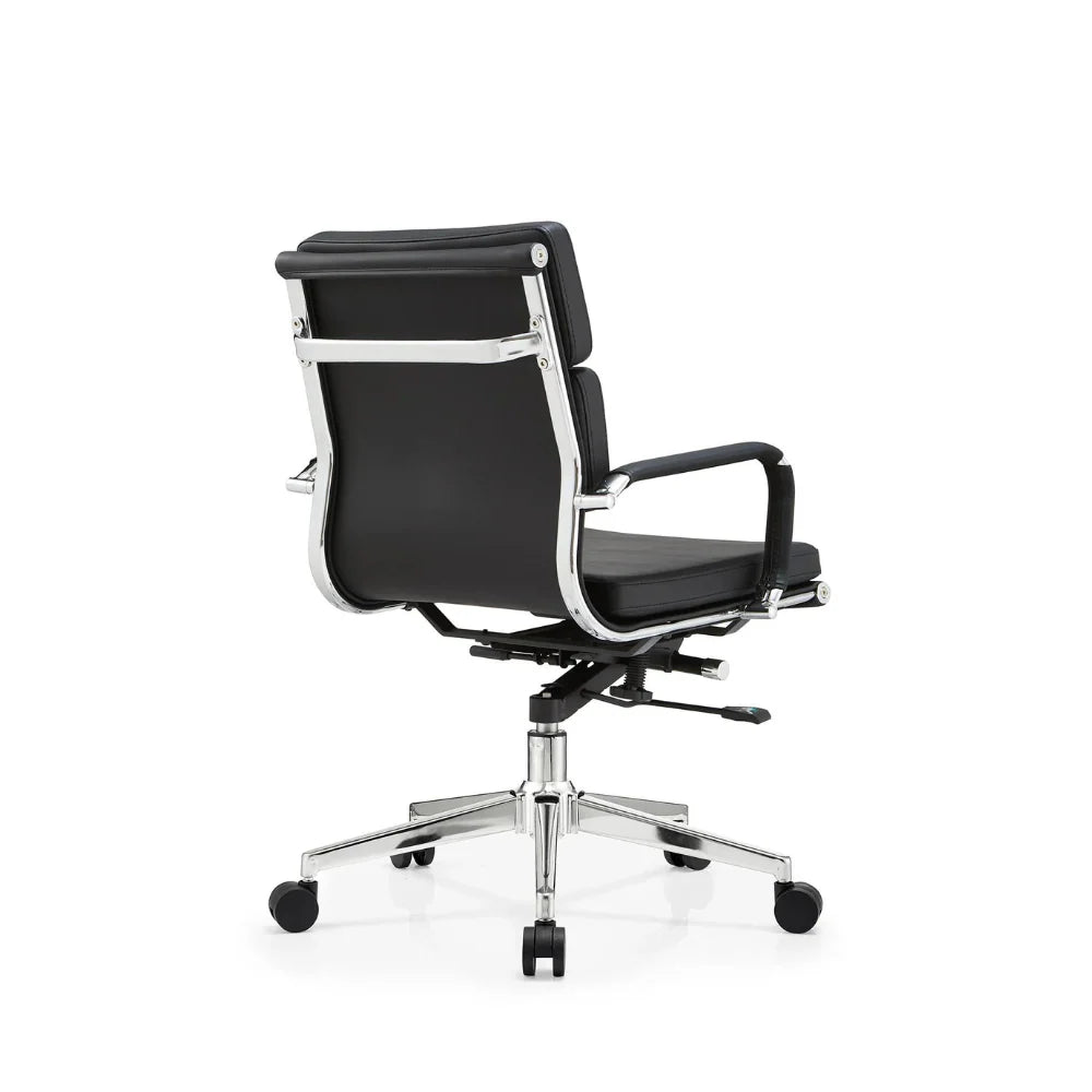 EC108-L  EAMES Style 中背會議椅｜皮包扶手