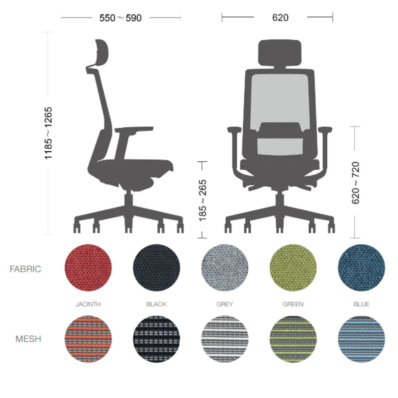 GT008B VIX breathable mesh office chair computer chair