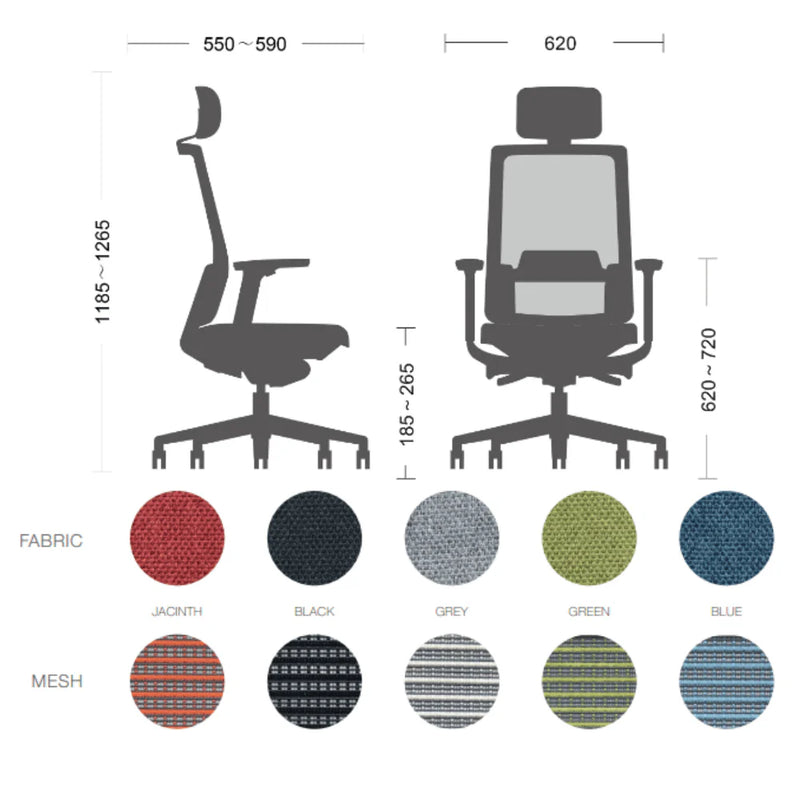 GT008A VIX Breathable Mesh Ergonomic Office Chair Computer Chair