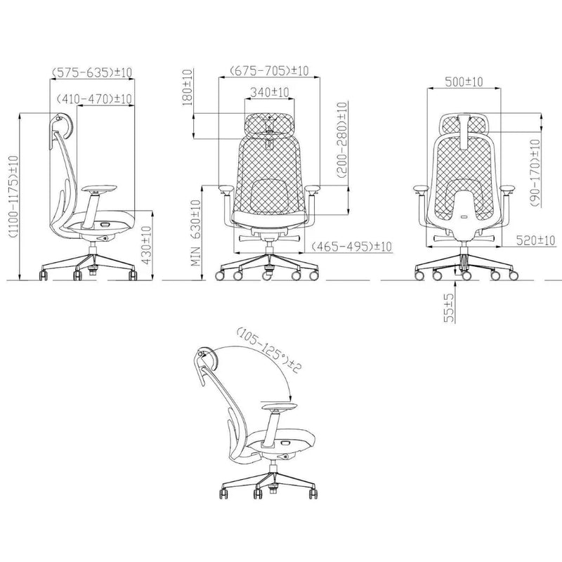 K325-Nove 透氣網布人體工學辦公椅｜高背護腰電腦椅