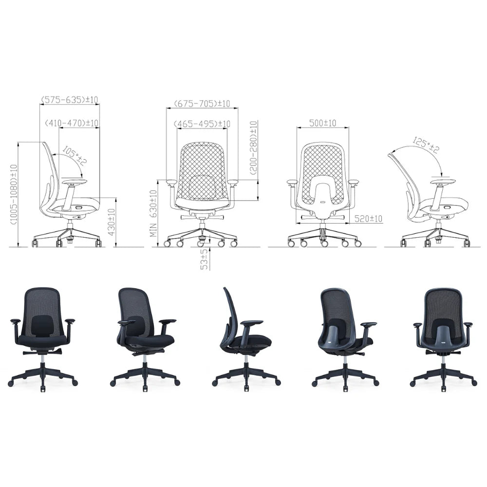 KH596-L Nova Breathable Mesh Ergonomic Chair | Mid-Back Computer Chair