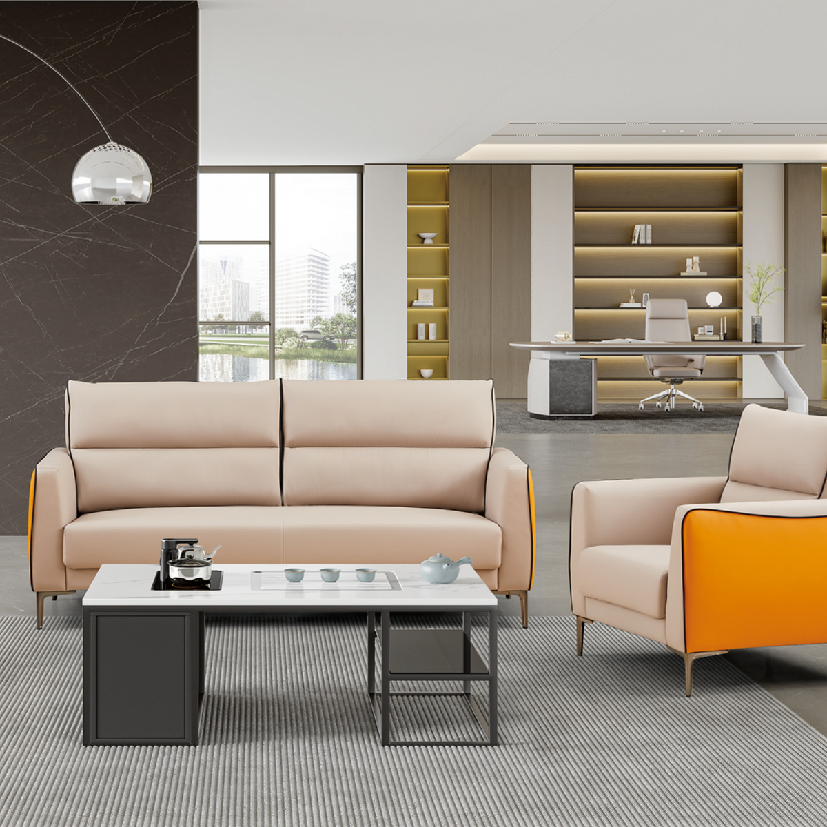 WG102011 真皮辦公梳化｜Leather Office Sofa Hong Kong｜KLT