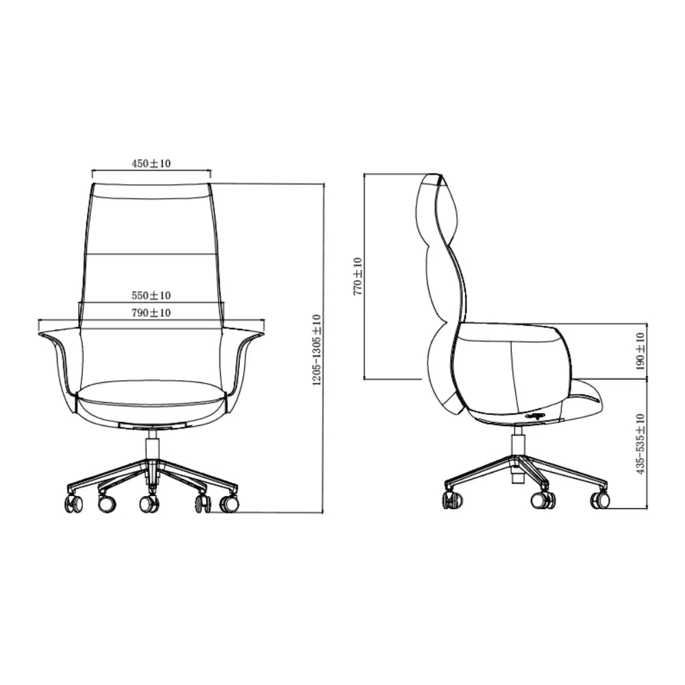KH397 Obelis 高背皮革高階大班椅｜Elite Wave Executive Chair