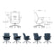 KH399-L Basi Mid-Back Black Leather Executive Chair