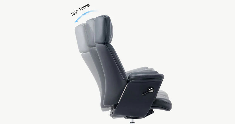 KH399-L Basi Mid-Back Black Leather Executive Chair