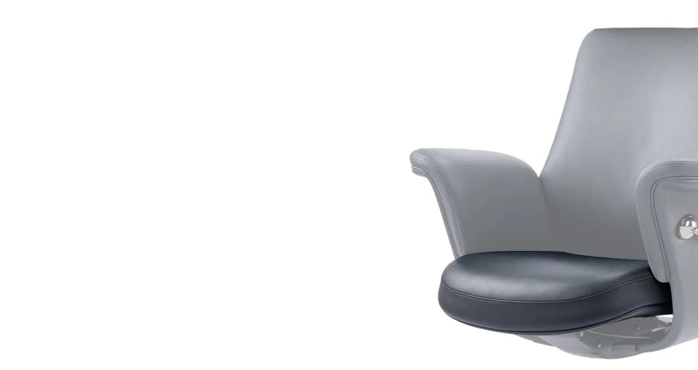 KH399-L Basi Mid-Back Black Leather Executive Chair