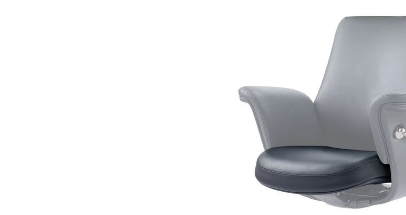 KH399-L Basi Mid-Back Black Leather Executive Chair